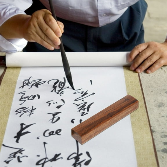 GAXIRE Wooden Paper Weights for Office Desk Light Brown 2Pcs