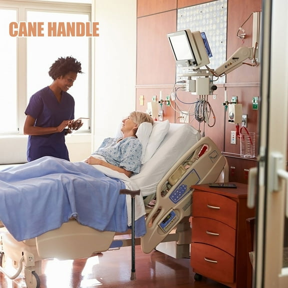 GAXIRE 2Pcs Coffee Color Replacement Cane Handle Walking Stick Handle Simple And Elegant Design For Elderly