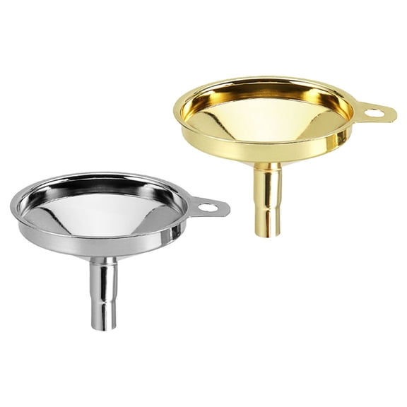 GAXIRE Set of 2 Small Stainless Steel Funnels for Wine Bottling, Kitchen Use, , Easy Pouring and Cleaning