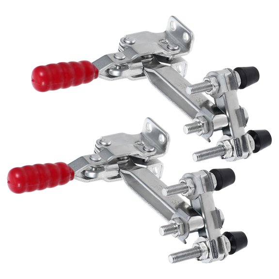 GAXIRE 2Pcs Dualhead Vertical Toggle Clamp with Quick Clamping Mechanism for Workshop Use