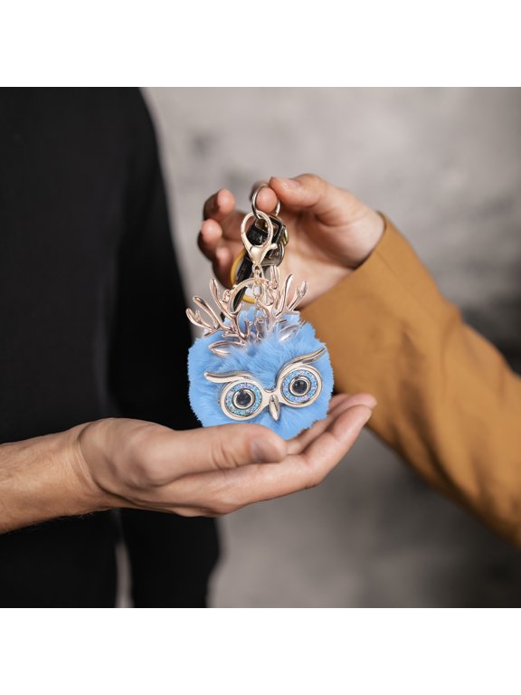 Owl Animal Plush Keychain Charm Assorted Color for Decor 2Pcs