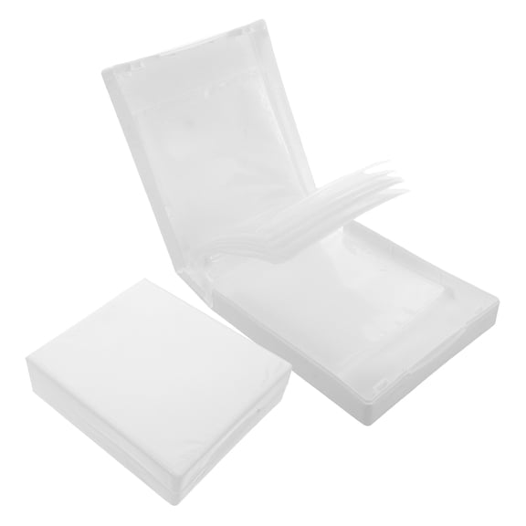 GAXIRE Set of 2 Plastic DVD Storage Boxes with Scratch-Resistant Design, Media Organizer for DVDs, CDs, and Games