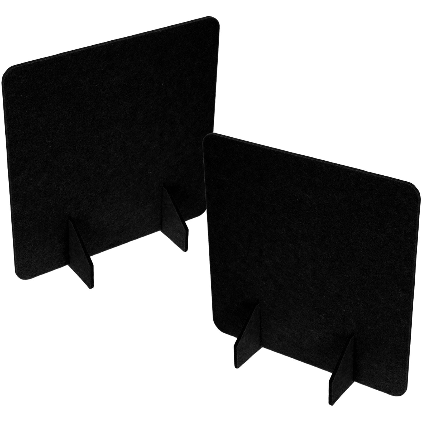 Partision Desk GAXIRE 2Pcs Felt Office Desk Dividers Black Partition Panels with Space ...