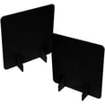 Partision Desk GAXIRE 2Pcs Felt Office Desk Dividers Black Partition Panels with Space ...