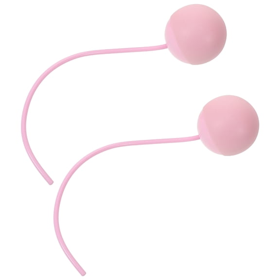 GAXIRE 2Pcs Fitness Skipping Rope Replacement Balls Pink for Workout and Indoor Use