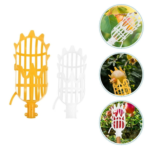 GAXIRE 2-Pack Orange Fruit Picker Tool for Outdoor Use, Portable PP Material, Easy Harvesting Tool for Garden and Orchard