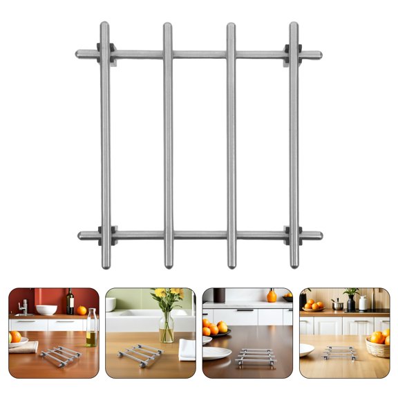GAXIRE 2Pcs Heat Resistant Cooking Trivet Stand with Stable Nonskid Feet for Kitchen Worktops