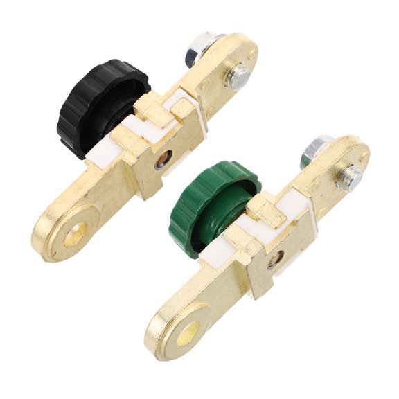 GAXIRE 2Pcs Heavy Duty Top Post Battery Disconnect Switch with Visible Status Indicator for Vehicle Power Cutoff
