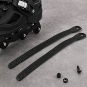 GAXIRE 2-Pack Adjustable Inline Skate Replacement Straps Black PVC for Roller Skates and Easy to Install