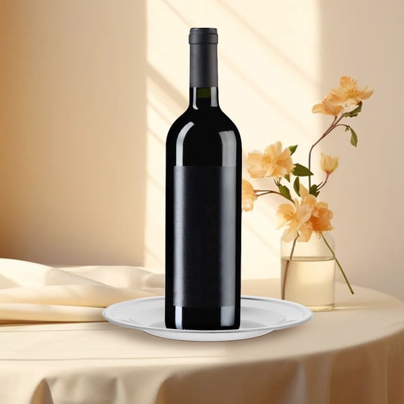 GAXIRE Decorative Stainless Coaster Wine Bottle Coaster Silver 2Pcs