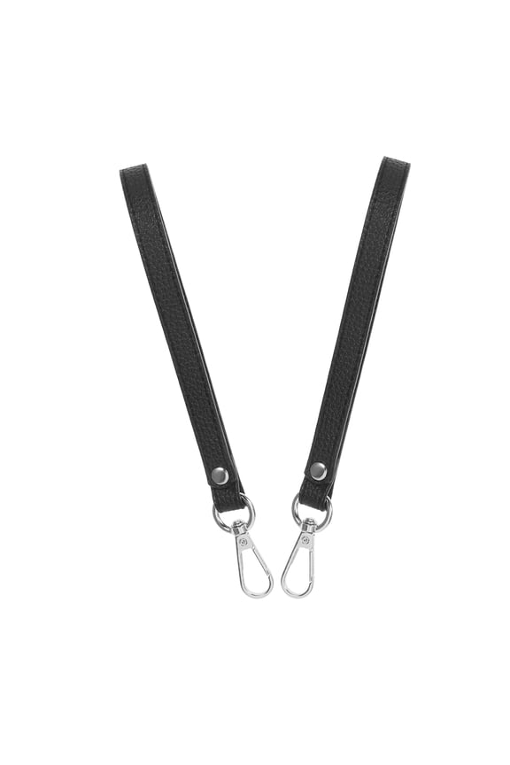 2-Pack PU Keychain Wristlet Straps for Wallets and Handbags with Metal Hardware and Easy Attachment