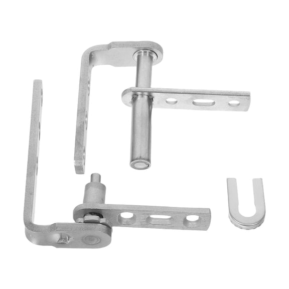 GAXIRE 2Pcs Plated Silver Stainless Steel Louvre Door Hinges Gravity Self Closing Hardware for Commercial Use