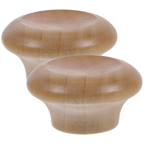 GAXIRE 2Pcs Classic Wood Pot Lid Handles for Kitchen Pan Lid Accessories
