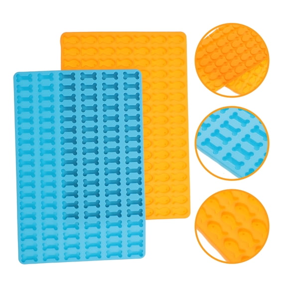 GAXIRE 2Pcs Premium Silicone DIY Baking Mold Blue Fish Shape for Home Kitchen