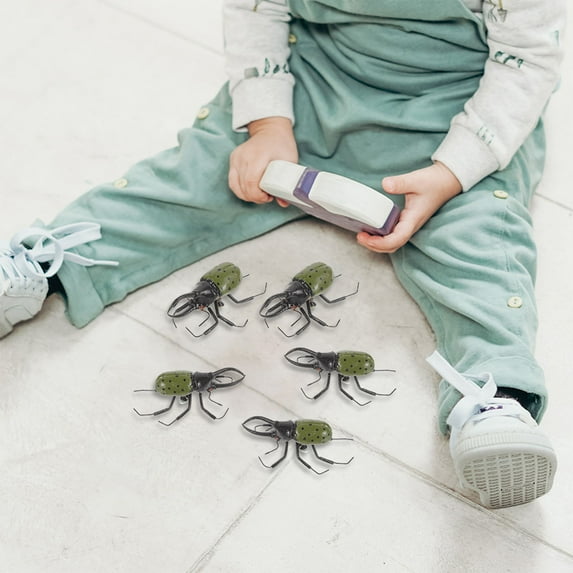 GAXIRE 2-Pack Realistic Green Insect Figurines Plastic Models for Home Decor Lifelike Simulation Props