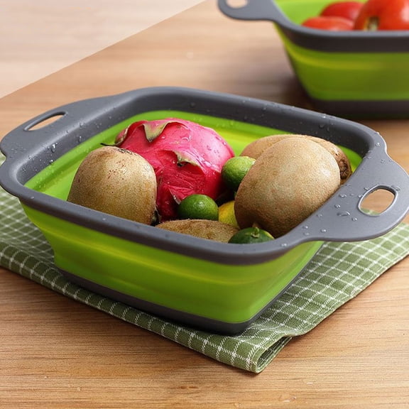GAXIRE Set of 2 Retractable Kitchen Sink Drain Baskets, Green, Space-Saving Organizer for Kitchen Storage and Cleanup