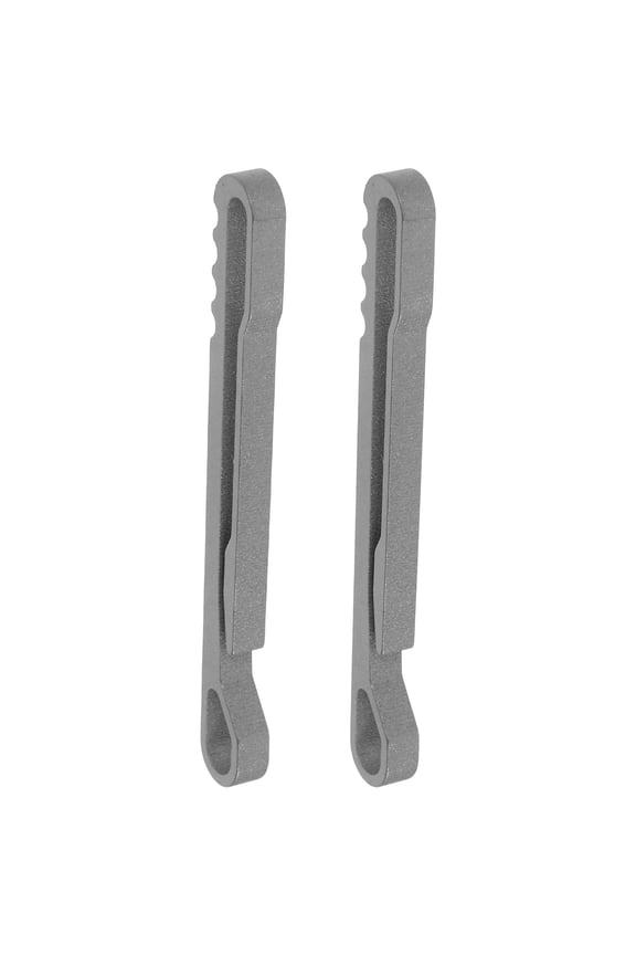 2-Pack Grey Titanium Alloy Keychain Hooks, Rust Resistant, , Lightweight Clips for Keys and Accessories