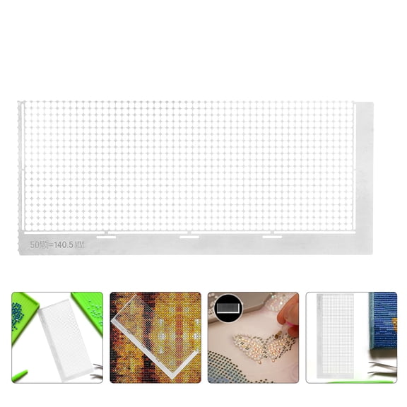 GAXIRE 2-Pack Stainless Steel Mesh Rulers for Crafting and Painting with Precise Grid Measurement and Positioning
