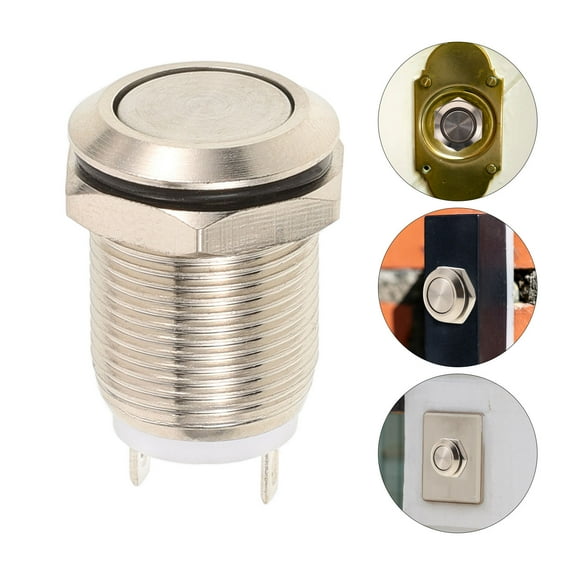 GAXIRE 2Pcs Sturdy Doorbell Button Replacement Round Plastic Lighted Chime Button Various Weather Conditions