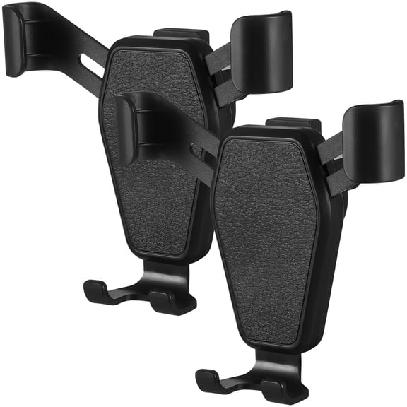 GAXIRE 2-Pack Adjustable Car Phone Holder Mount Stand, ABS Black Hands-Free Grip for Smartphones and Mobile Devices