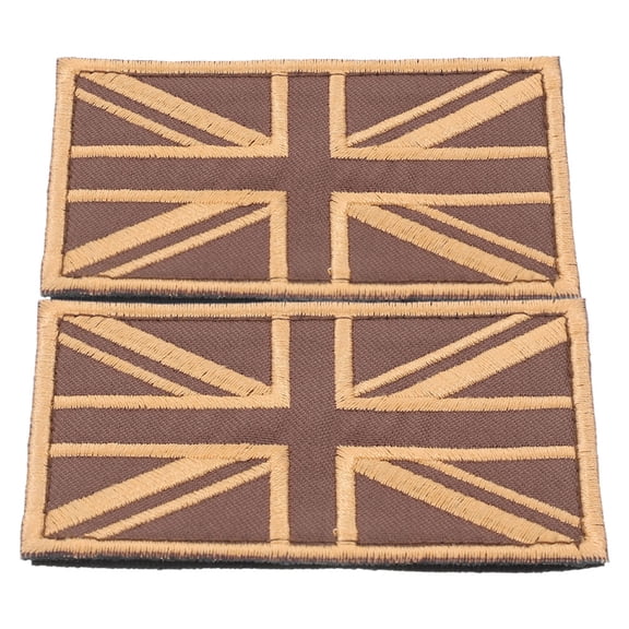 GAXIRE 2Pcs Versatile British Flag Sew on Patches for Clothes Embroidered Decorative Applique