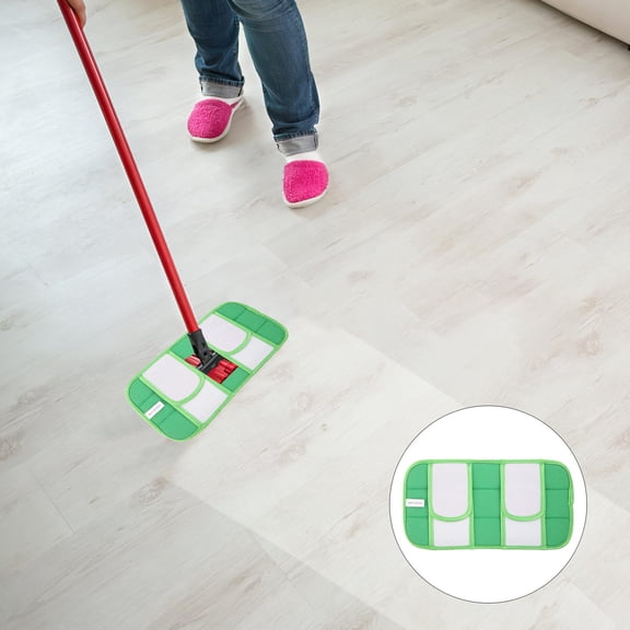 GAXIRE 2-Pack Reusable Microfiber Mop Pads Replacement for Tile Floors, Washable and Cleaning Pads