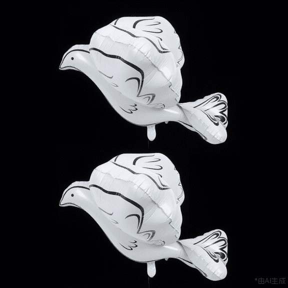 GAXIRE 2Pcs White Pigeon Balloons Aluminum Foil Balloon Ornaments for Wedding Party Decoration