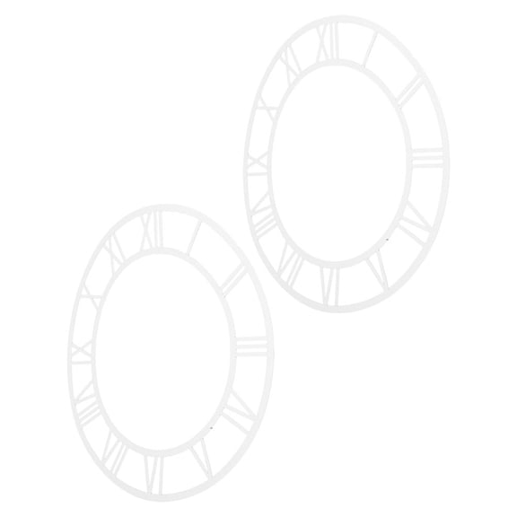 GAXIRE 2-Pack White Roman Numeral Wall Clocks with Strong Adhesive Backing and Modern Minimalist Acrylic Mirror Finish