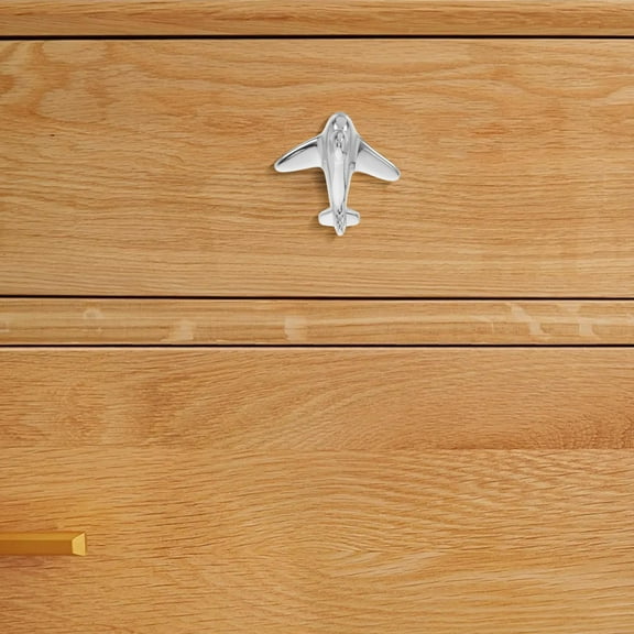 GAXIRE 2Set Furniture Drawer Handles Silver Cabinet Pulls for Easy Installation in Playful Kids Theme