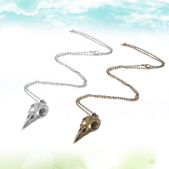 GAXIRE 2-Pack Punk Style Alloy Bronze Necklaces for Night Fashion Accessories