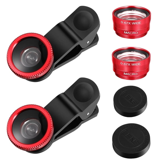 GAXIRE 2-Pack Mobile Phone Camera Lens Kit with Anti-Glare Coating, Reduces Ghosting, Distortion & Flare for , Clear Photos