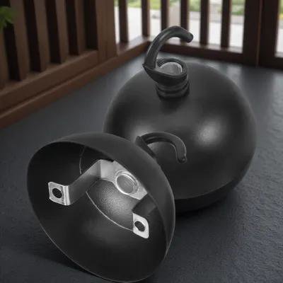 GAXIRE 2pcs Ceiling Hanging Canopy Lighting Canopy Decorative Steel Black Half Circle for Homeowners