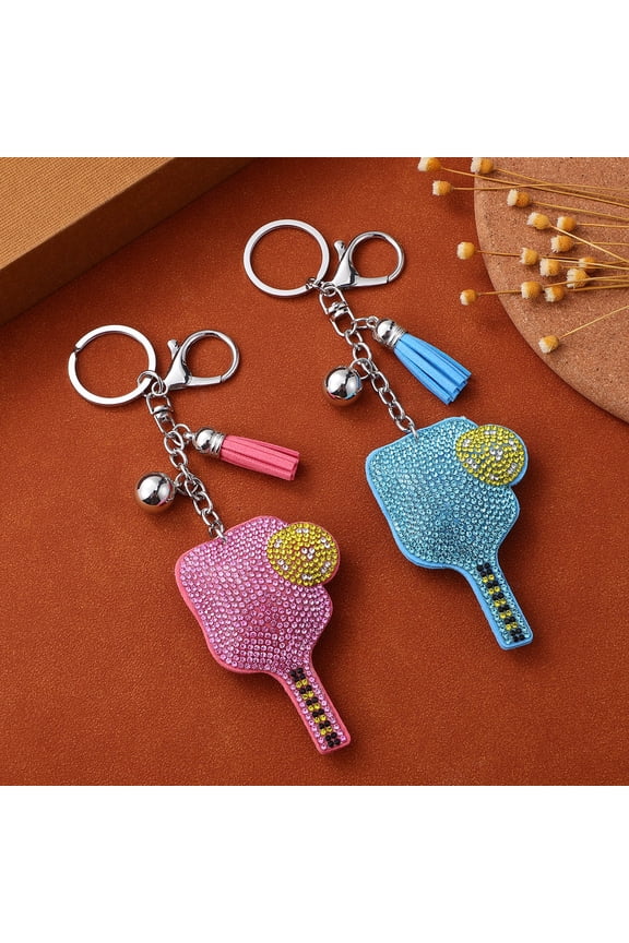 2-Pack Decorative Pickleball Keychain Bowl Fillers Zinc Alloy Key Holders for Parties and Colleagues