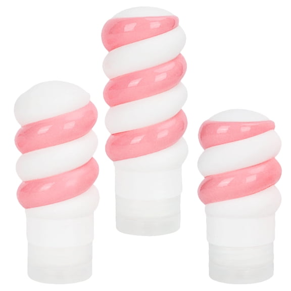 GAXIRE 3 Pcs Cartoon Silicone Travel Bottles with Cap, Empty Squeeze Containers for Shampoo, Lotion, Shower Gel, Cosmetics