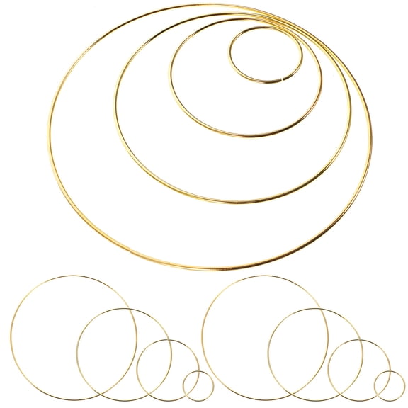 GAXIRE Craft Rings Metal Dream Catcher Materials Iron Golden 3 Sets