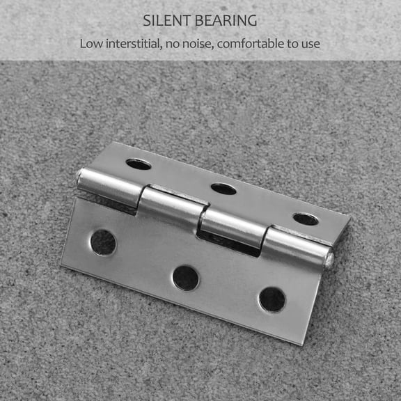GAXIRE 30PCS Stainless Steel Hinge 2 Inch Hinge Free Slot Bearing Thickened Mute Sub-door Hinge Stainless Steel Mute Flat Hinge Door Loose-leaf Hinge Door and Window Folding Accessorie (Silver)