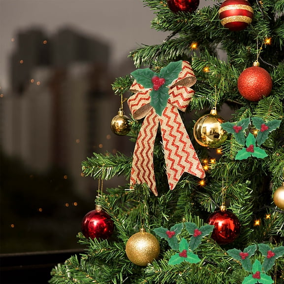 GAXIRE 30 Pieces Miniature Holly Berries Embellishments Green Winter Decor Figurines for Holiday Crafting