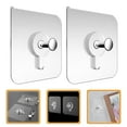thumbnail image 1 of GAXIRE 30 Pcs Self-Adhesive Picture Hooks Damage-Free Wall Hangers Transparent Steel for Home Office School Decor, 1 of 7