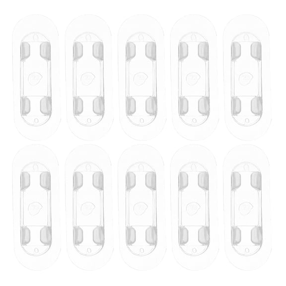 GAXIRE 30 Pcs Transparent Sticky Cord Holders for Home and Office, Cable Organizers for Desk and Wall