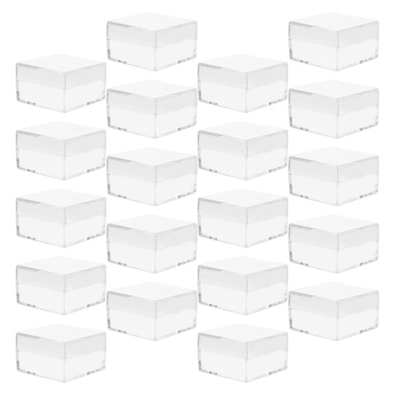 GAXIRE 30Pcs Transparent Acrylic Storage Boxes for Home Use with Clear Lid for Collectibles