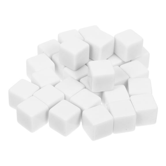 GAXIRE 30pcs Blank Dice For Diy Craft Projects Unfinished Game Dices For Education Parties And Creative Activities