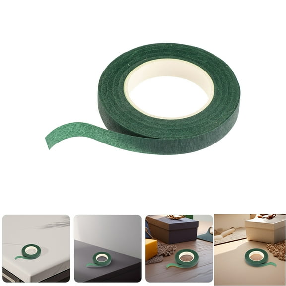 GAXIRE 3-Pack Dark Green Floral Bouquet Tape for Flower Arrangements, Weddings, Garden Projects, and Crafts