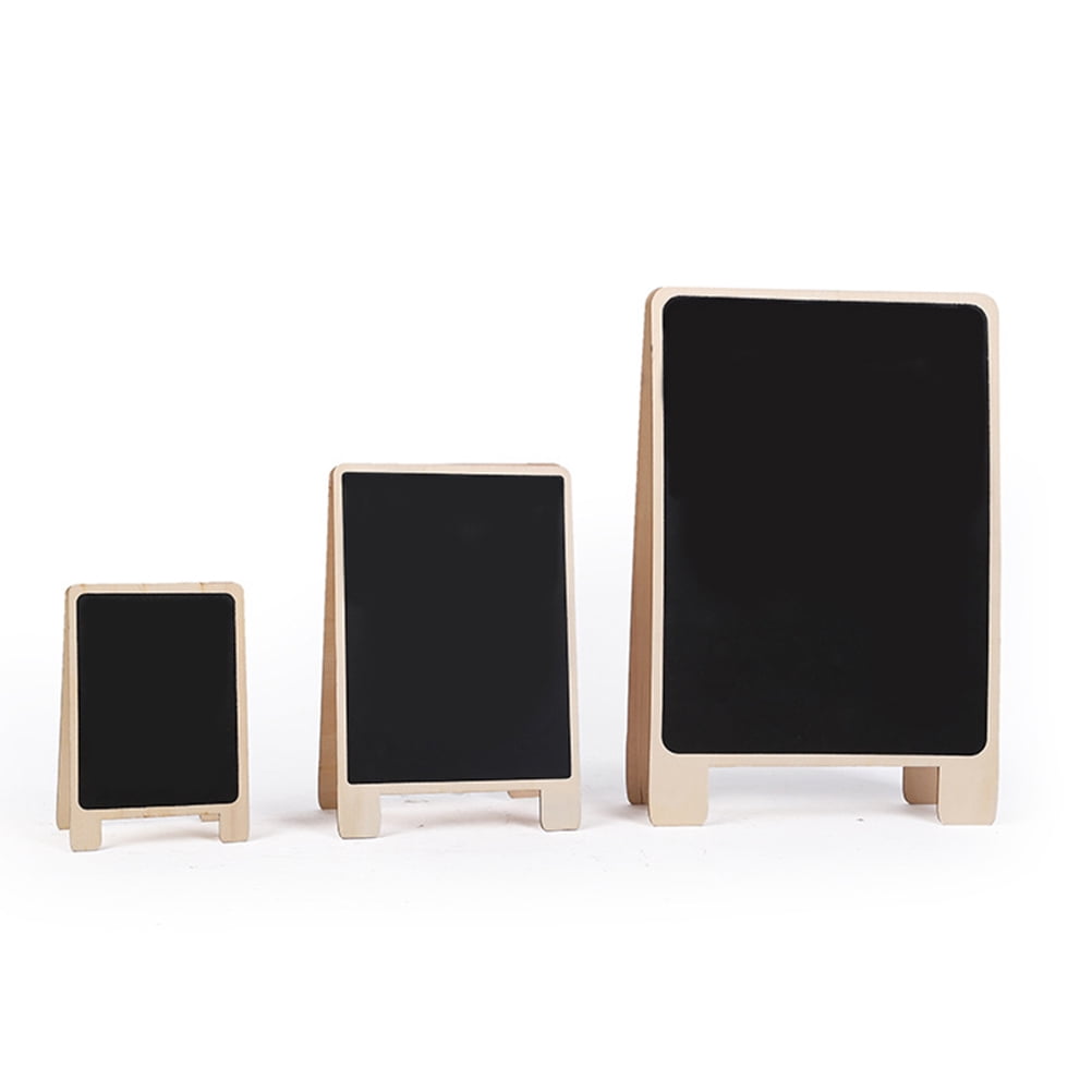 GAXIRE 3-Piece Black Rectangular Message Boards with Stand, Dry Erase ...