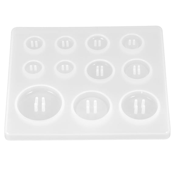 GAXIRE 3-Pack Transparent Silicone Mold Tray for Making Buttons, Flexible Crafting Tool