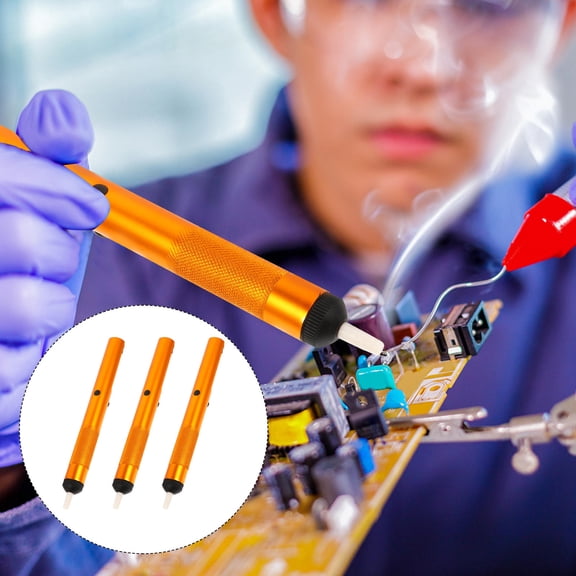 GAXIRE 3Pcs Solder Sucker Pump All Aluminum Vacuum Soldering Tool for DIY Projects Workshop