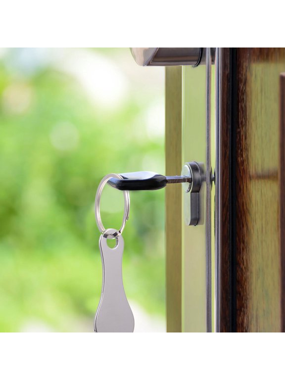 Portable Shopping Trolley Token Stainless Steel Key 3 Pack