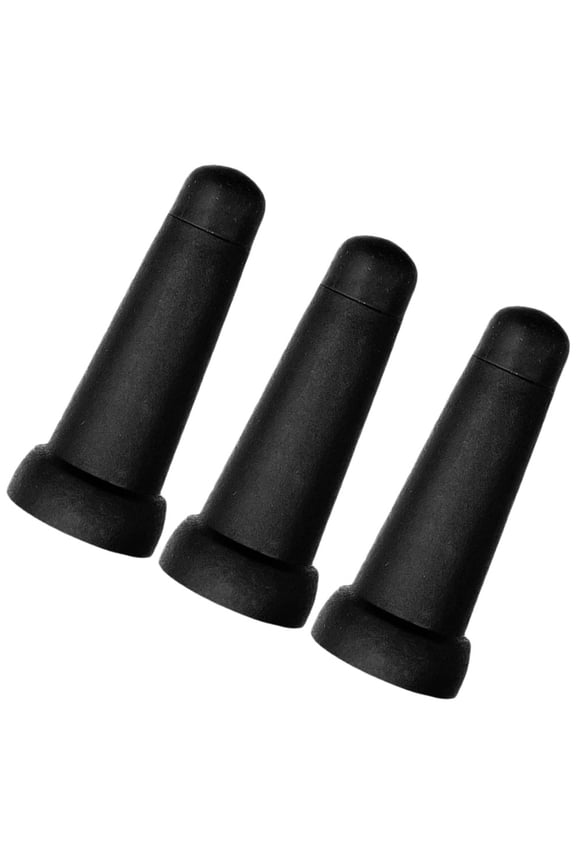 Black Rubber Umbrella End Tip Covers, 3 Pieces, Replacement Caps 2.52 x 0.79 x 0.79 inches