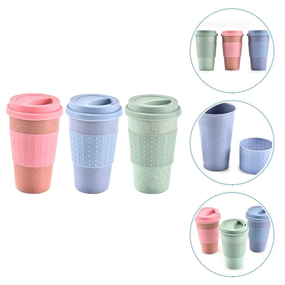 GAXIRE 3-Pack Silicone Water Cups Lightweight Reusable Drinkware for Home Office Kitchen