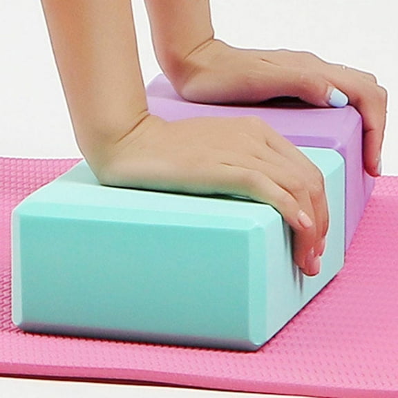 GAXIRE 3pcs Yoga Bricks EVA High Density Yoga Training Practice Auxiliary Tool Bricks for Woman Man Lady (Random Color)