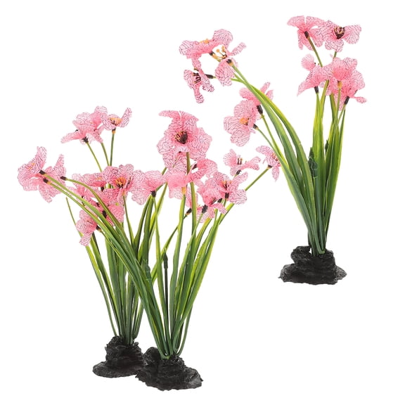 GAXIRE 3pcs Betta Fish Aquarium Plants Shape Artificial Decorations for Fish Tanks and Aquariums